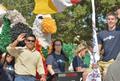 Primary view of [Individuals on float at 2011 Homecoming Parade]