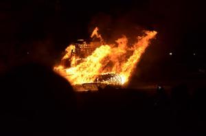 Primary view of object titled '[2013 Homecoming Bonfire lighting, 8]'.