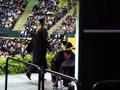 Photograph: [Master's graduate walks stage during UNT Fall 2007 Commencement]