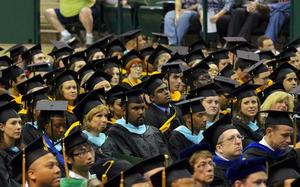 Primary view of object titled '[Graduates at UNT Summer 2011 Commencement, 3]'.