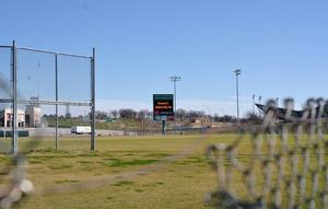 Primary view of object titled '[Fouts Field and Apogee Stadium entrances, 1]'.