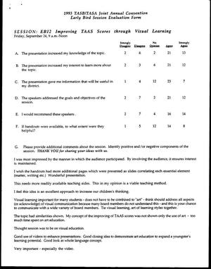 Primary view of object titled '[Evaluation Form for 1993 TASB/TASA Joint Annual Convention]'.