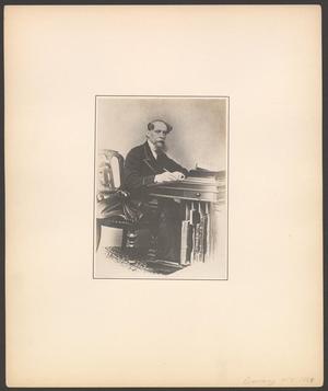 Primary view of object titled '[Charles Dickens writing at desk]'.