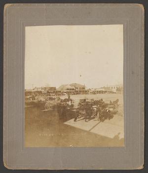 Primary view of object titled '[Horses and carriages in Snider, Texas]'.