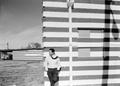 Photograph: [Alfonso Briseno and a Striped Building]