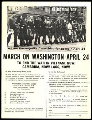 Primary view of object titled '[Flyer for a March on Washington]'.