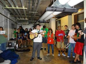 Primary view of object titled '[2013 Mariachi Aguilitas camp students, 2]'.