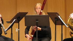 Primary view of object titled '[Janelle Ott performs Quintet for Winds, Op. 45]'.