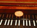 Thumbnail image of item number 1 in: '[Fortepiano after J.A. Stein by Paul McNulty, closeup on nameplate]'.