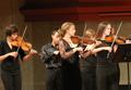 Photograph: [UNT Baroque Orchestra violins perform at "Splendor in Baroque Dresde…