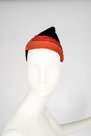 Primary view of object titled 'Velvet toque'.