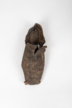 Primary view of object titled 'Leather shoe'.