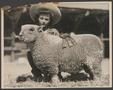 Thumbnail image of item number 1 in: '[A girl with her prize-winning sheep]'.