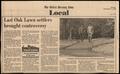 Thumbnail image of item number 1 in: '[Clipping: Last Oak Lawn settlers brought controversy]'.