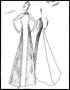 Thumbnail image of item number 1 in: '[Sketch created by Michael Faircloth of a long dress]'.