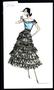 Thumbnail image of item number 1 in: '[Art print (2146) created by Michael Faircloth of a dress with a black skirt and blue bodice]'.