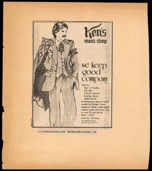 Primary view of object titled '[Advertisement: "We Keep Good Company"]'.