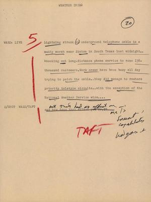 Primary view of object titled '[News Script: Weather Intro]'.
