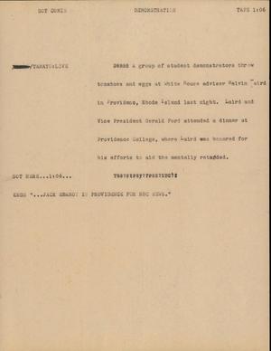 Primary view of object titled '[News Script: Demonstration]'.