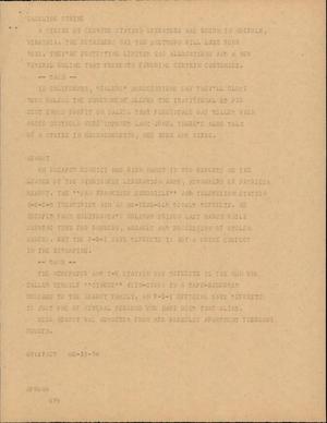 Primary view of object titled '[News Script: Gasoline Strike & Hearst]'.