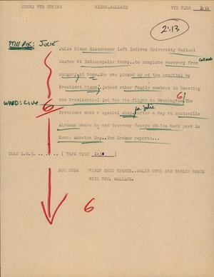 Primary view of object titled '[News Script: Nixon Wallace]'.