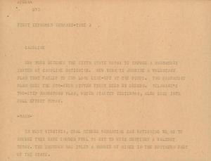 Primary view of object titled '[News Script: Gasoline]'.