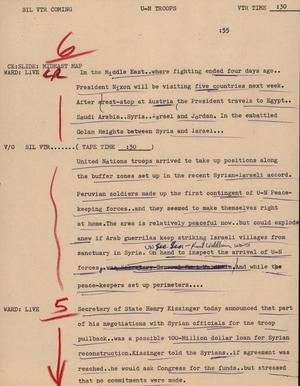Primary view of object titled '[News Script: U- N troops]'.