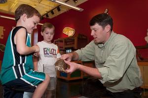 Primary view of object titled '[Hands-On Learning: Exploring Turtles at the Mayborn Museum Complex]'.