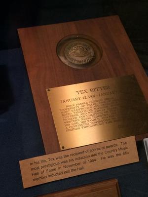 Primary view of object titled '[Tex Ritter's Distinguished Awards and Achievements]'.