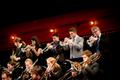 Photograph: [One O'Clock Lab Band trumpets and trombones perform at 51st Annual F…