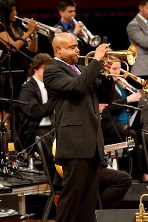 Primary view of object titled '[Terell Stafford at the One O'Clock Lab Band 51st Annual Fall Concert, 11]'.