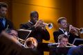 Photograph: [One O'Clock Lab Band trumpets perform at the 15th World Saxophone Co…