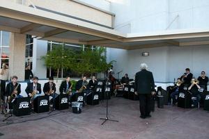 Primary view of object titled '[One O'Clock Lab Band performs outdoors in Houston, 4]'.
