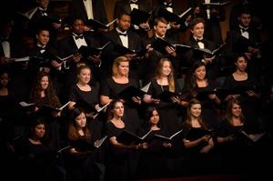 Primary view of object titled '[University Singers perform at 2013 College of Music Gala]'.