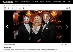 Primary view of object titled '[Rob Giardinelli, Jennifer Roosth and Lance Avery Morgan at Society for the Performing Arts Black & White Ball]'.