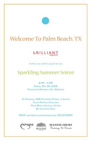 Primary view of object titled '[Invitation to the Brilliant Magazine Sparkling Summer Soirée]'.
