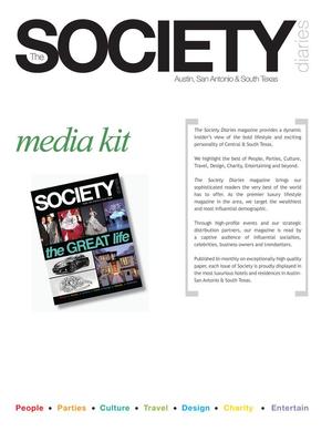 Primary view of object titled '[The 2011 Media Kit for the Society Diaries Magazine]'.