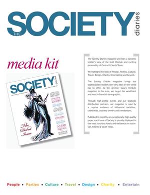 Primary view of object titled '[The 2012 Media Kit for the Society Diaries Magazine]'.