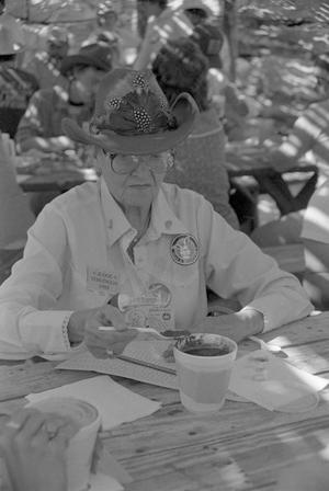 Primary view of object titled '[An elderly Terlingua Chili Cook-Off Judge, 4]'.