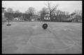 Photograph: [Pole in a basketball court]