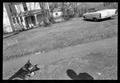Photograph: [Bike Shadow, Dog & Old Car, 1977]