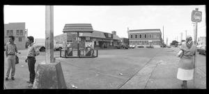 Primary view of object titled '[711 Beckley Bus Stop, 1987]'.