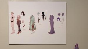 Primary view of object titled '[Student's artwork of a macabre paper doll]'.