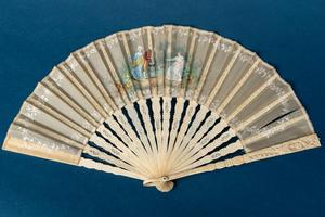 Primary view of object titled 'Folding fan'.