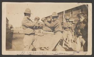 Primary view of object titled '[Photograph: "Some Chums Boxing"]'.