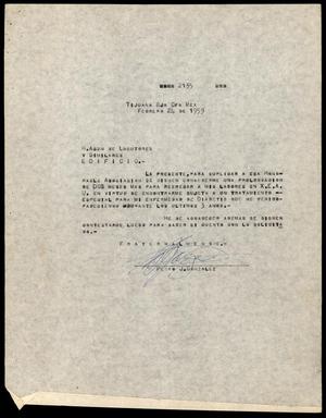 Primary view of object titled '[Letter from a radio announcer association to Pedro J. Gonzalez, 5]'.