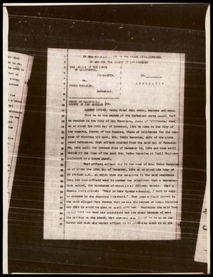 Primary view of object titled '[Affidavit for Pedro J. Gonzalez against the people of California, 3]'.