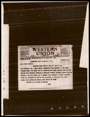 Primary view of object titled '[A judge requesting a one week stay of execution for Pedro J. Gonzalez]'.