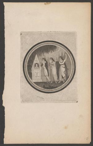 Primary view of object titled '[Two Mourners and Hope at Washingtons Grave]'.