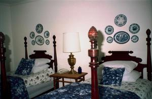 Primary view of object titled '[A bedroom at the Guest House, 1]'.